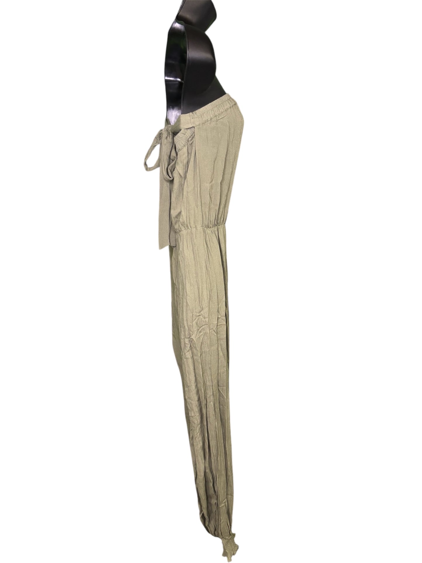 Chic Strapless Jumpsuit with Tie