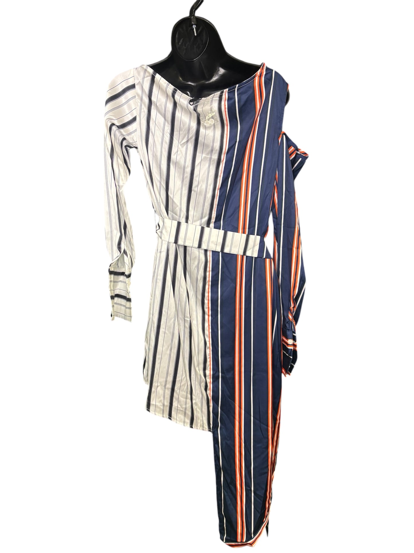 Unique Asymmetrical Belted Dress