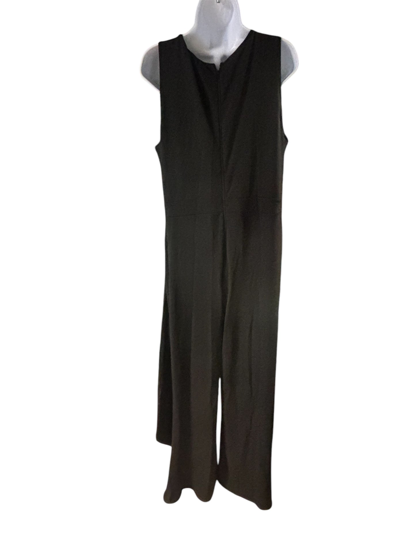 Elegant Black Asymmetrical Draped Jumpsuit