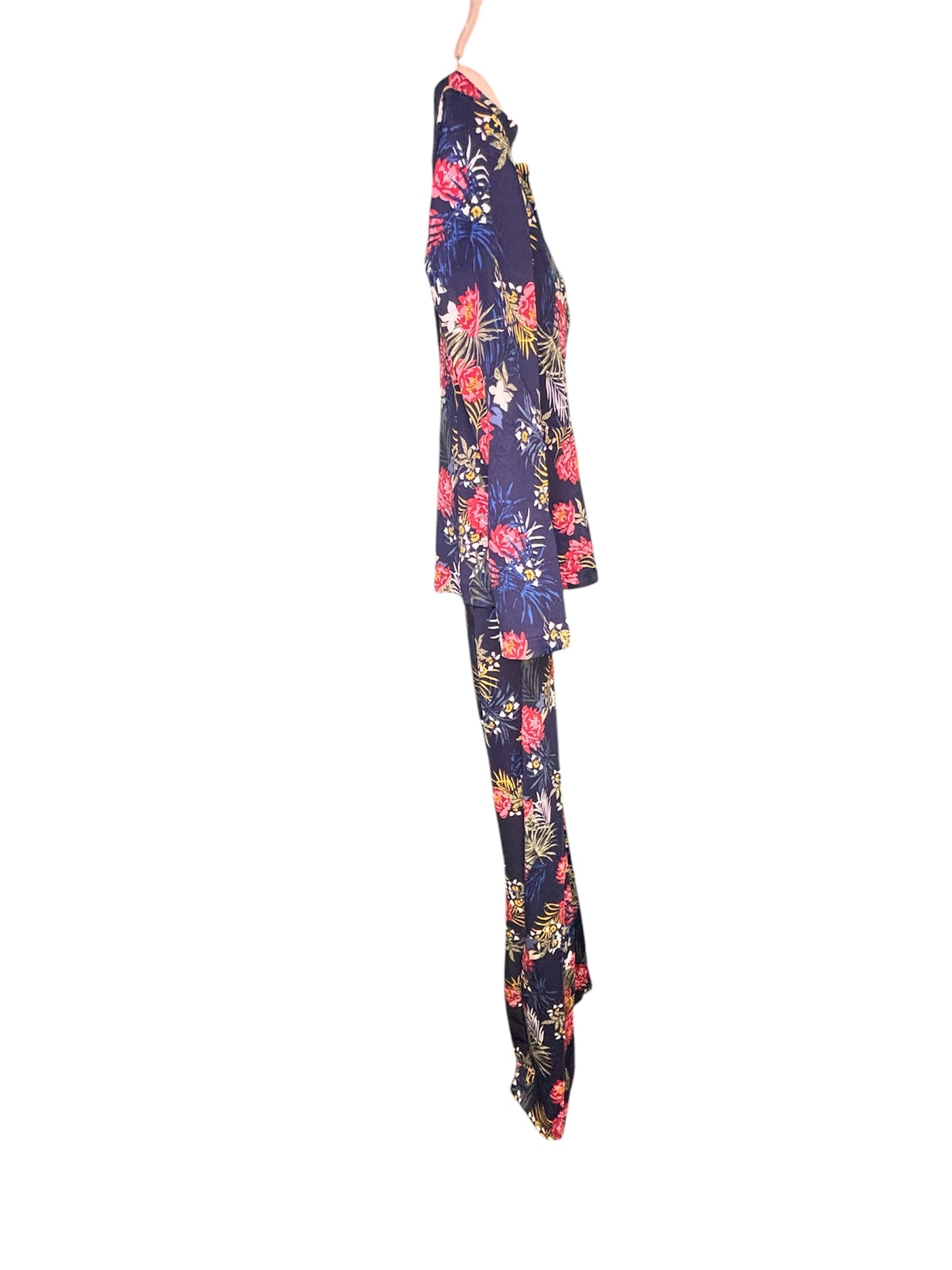 Elegant Floral Print Two-Piece Set
