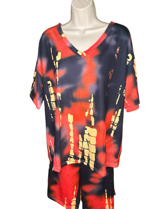 Colorful Tie-Dye Two-Piece