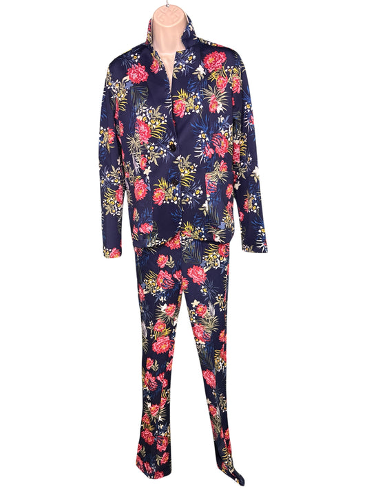 Elegant Floral Print Two-Piece Set