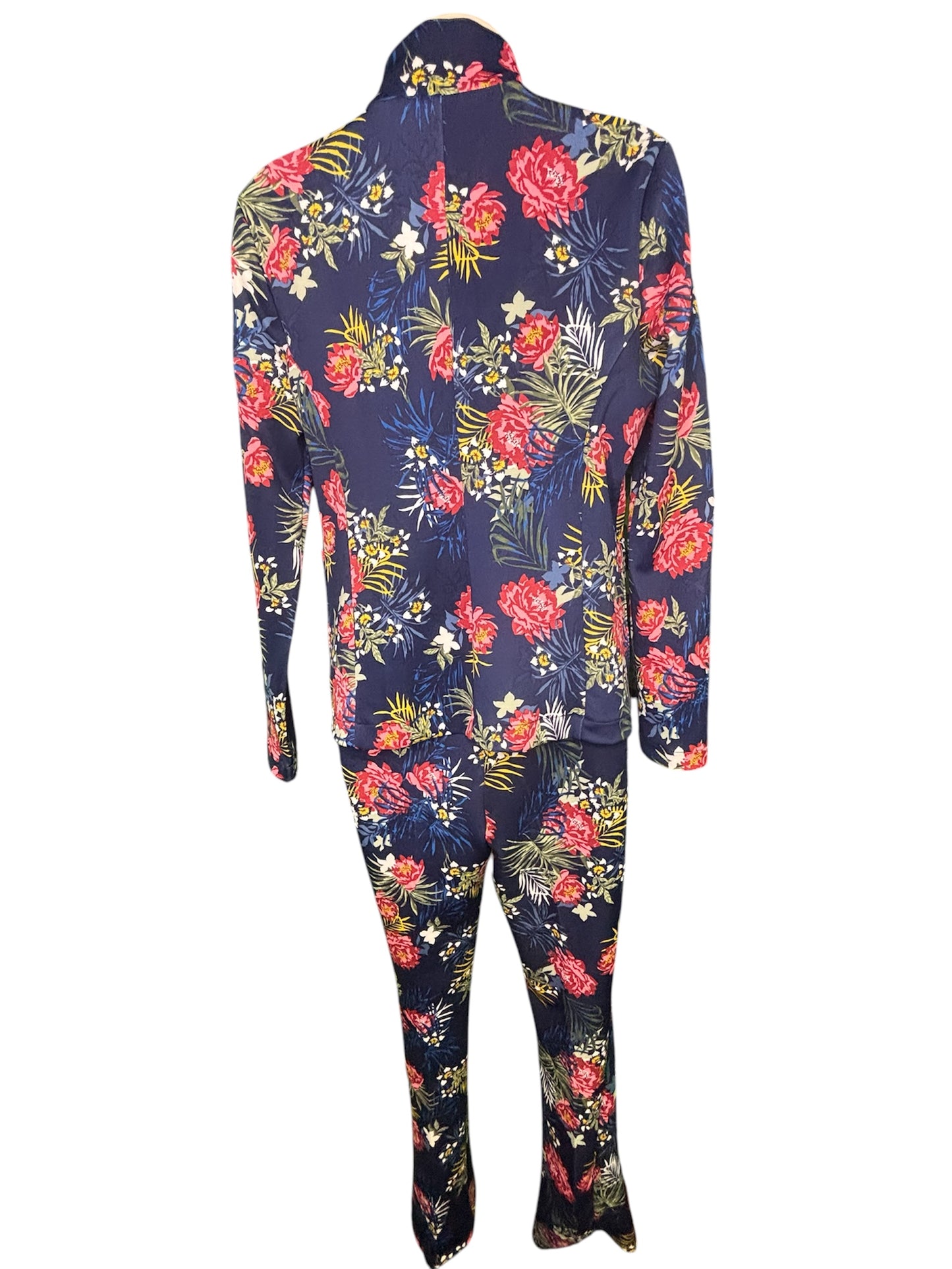 Elegant Floral Print Two-Piece Set