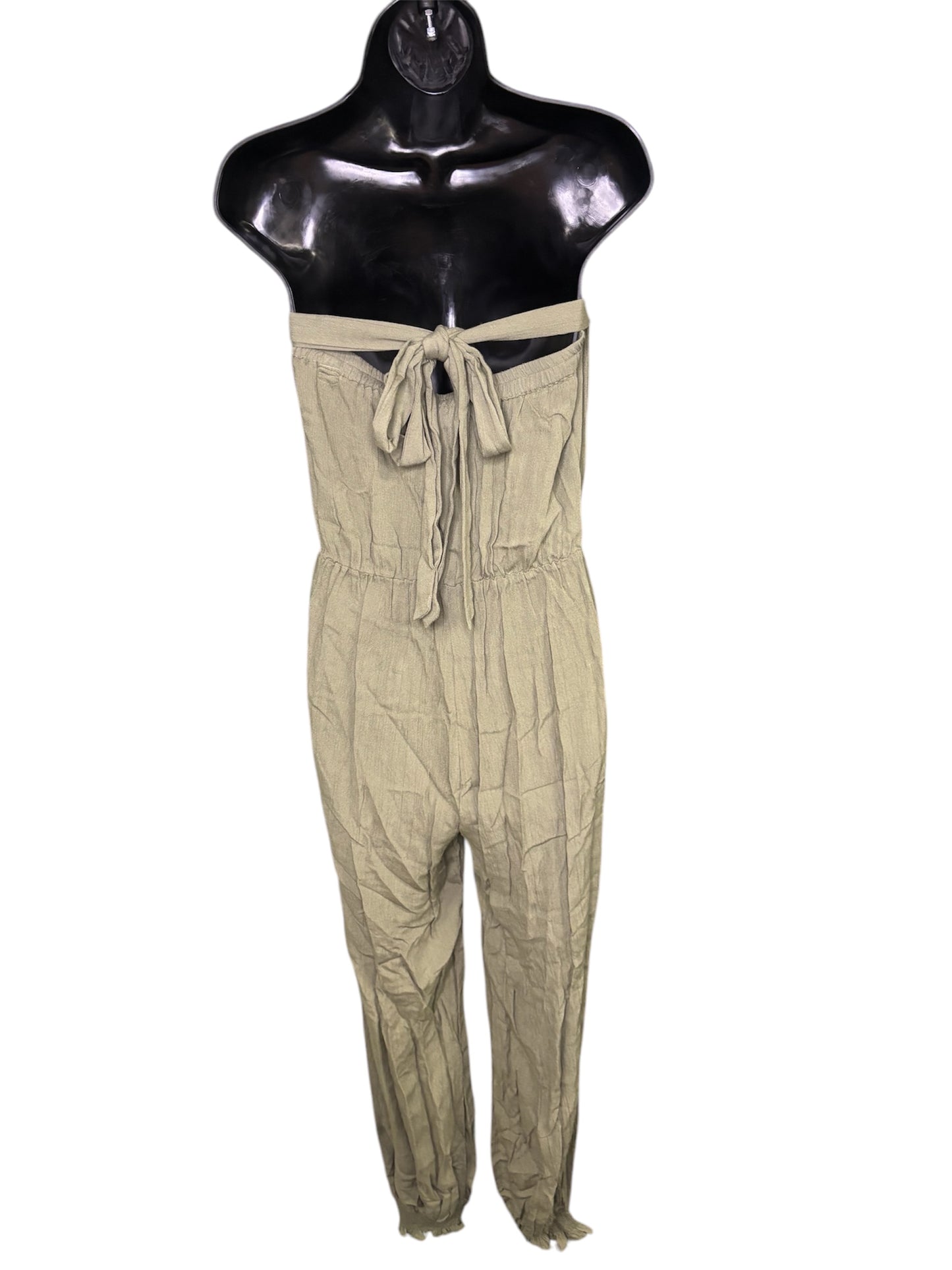 Chic Strapless Jumpsuit with Tie