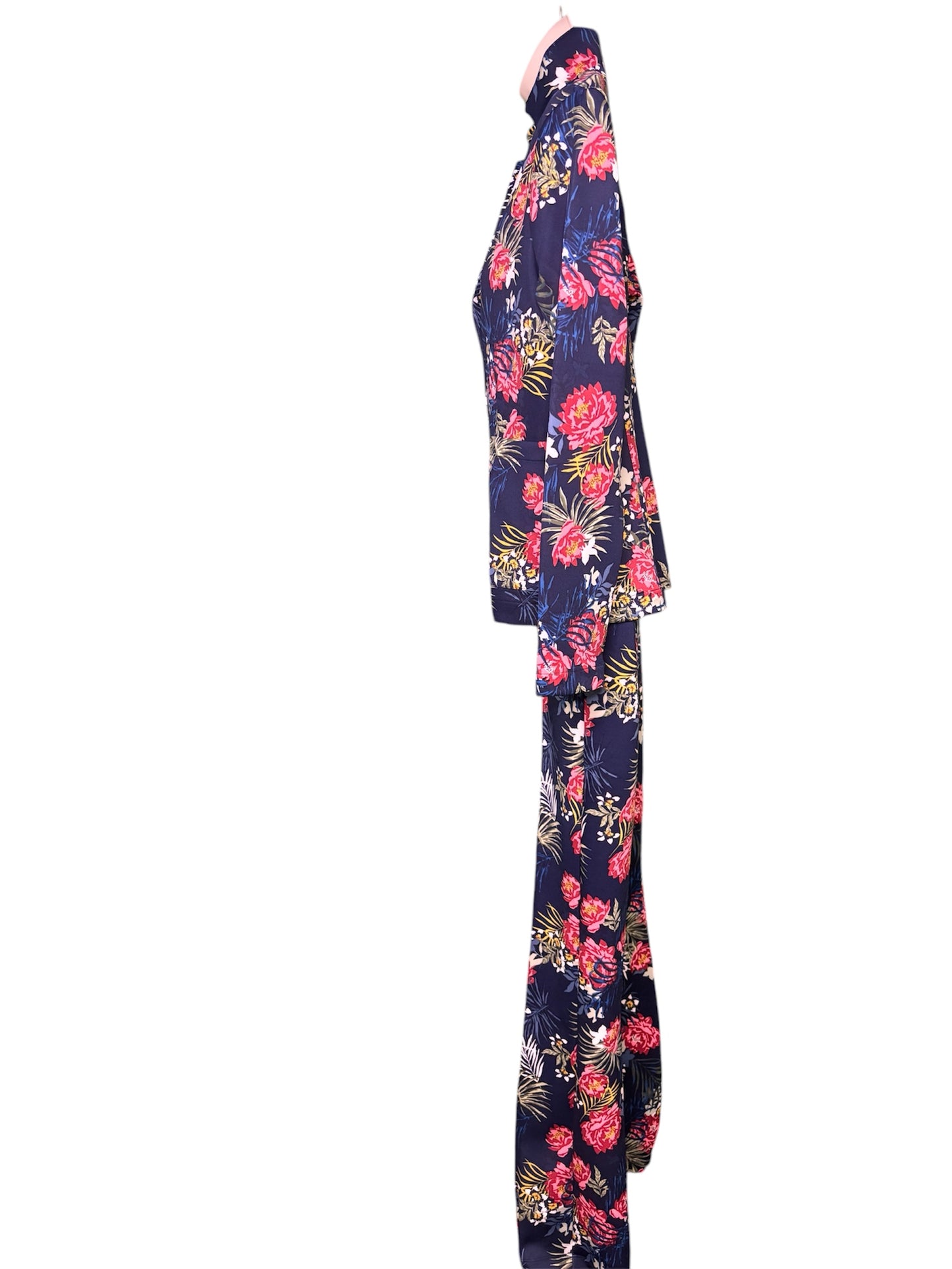 Elegant Floral Print Two-Piece Set