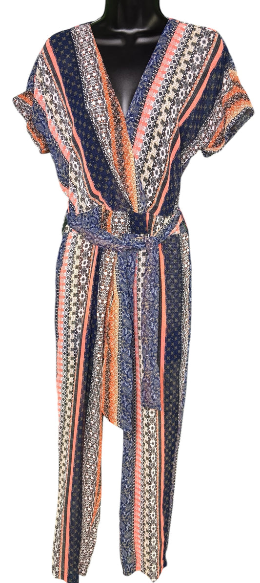 Jumpsuit with Vertical Strips